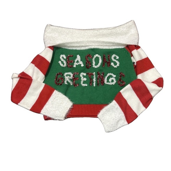 Derek Heart Sweaters - Derek Heart Seasons Greetings Christmas Sweater, Green, White, Red, Large
